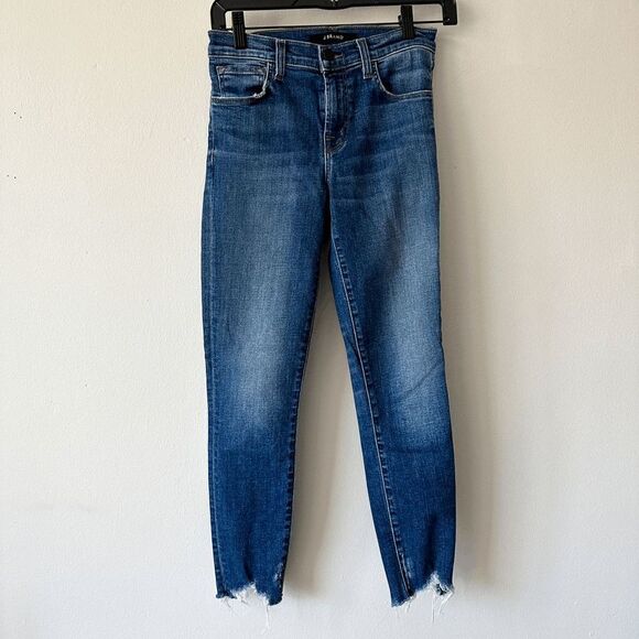 J Brand Mid Rise Capri Revoke Destructed Hem Jeans - Size 25 - Picture 2 of 9